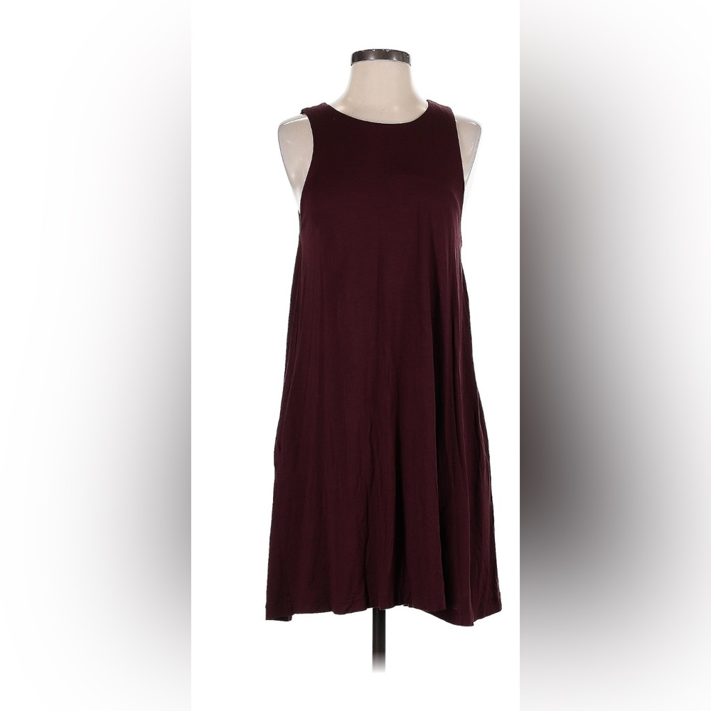 H&M basics casual maroon sleeveless dress